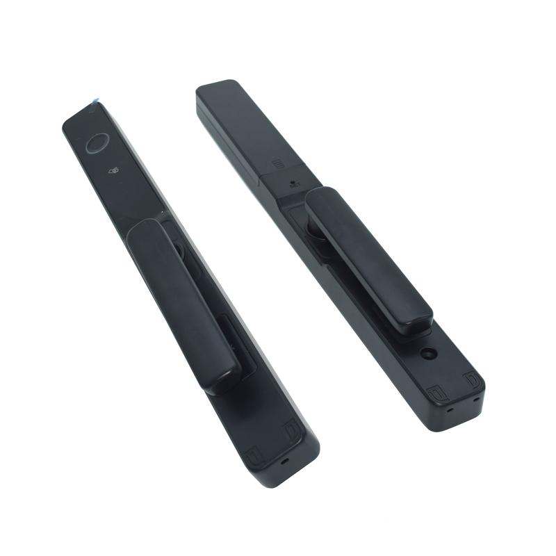 IP65 Waterproof Works With Tuya APP Smart Fingerprint Password RFID Card Lock For Pull Push Sliding Bridge Cutoff Aluminum Door