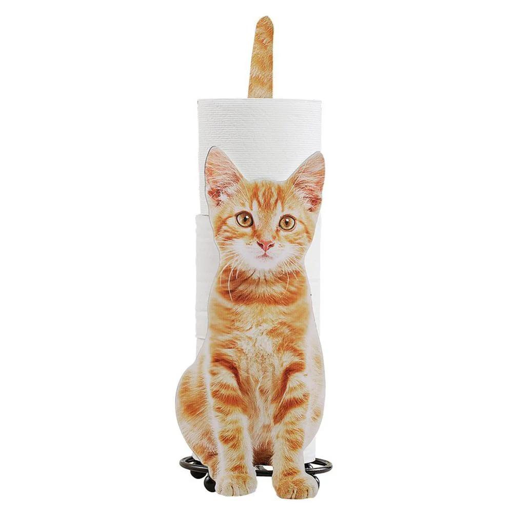 Toilet Paper Towel Holder Cat Shape Bathroom Toilet Paper Storage Rack Gift for Cat Lovers Toilet Roll Holder WC Paper Stand