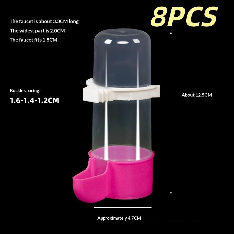 2/4/8/12Pcs Automatic Cage Hanging Parrot Water Dispenser 240ML Bird Feeder For Small Medium Large Bird Pet Cage Accessories