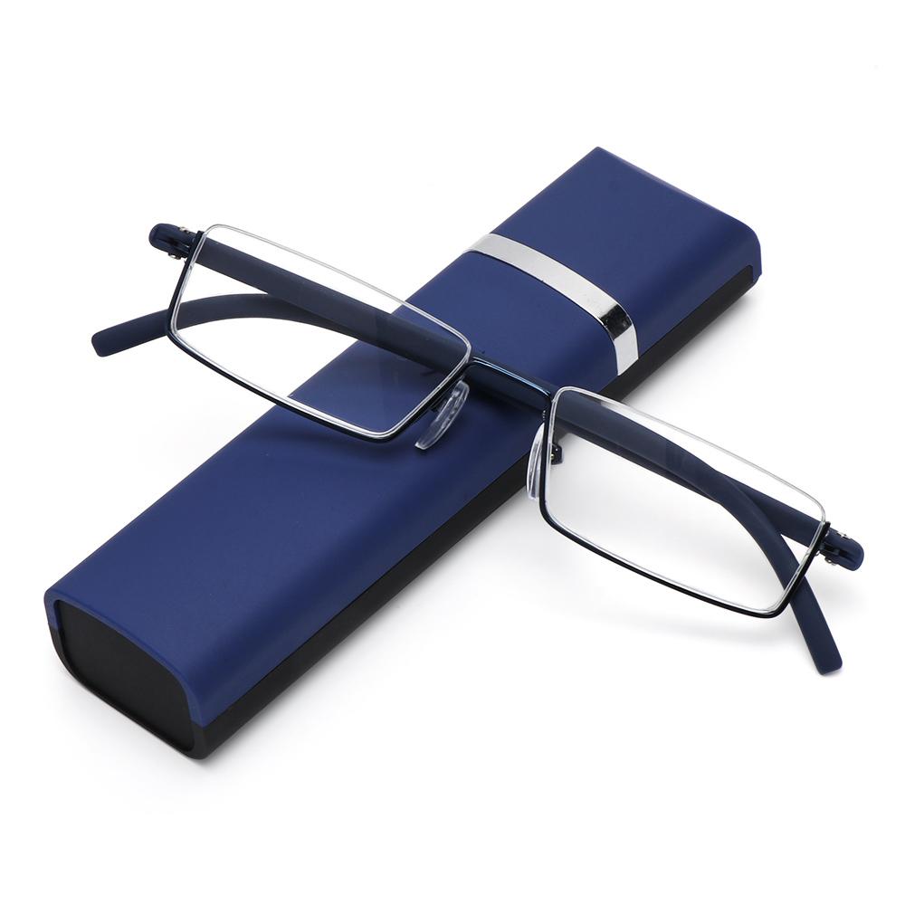 

НОВЫЕ очки для пресбиопии TR90 Мужские очки для чтения с защитой от синего света Мужские металлические квадратные очки для зрения Плюс линзы +1.75+2.25+2.75 2.0