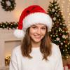 Plüschfell-Weihnachtsmütze mit Bommel Nikolausmütze Niedliche Plüsch-Weihnachtsmütze Festliche Party