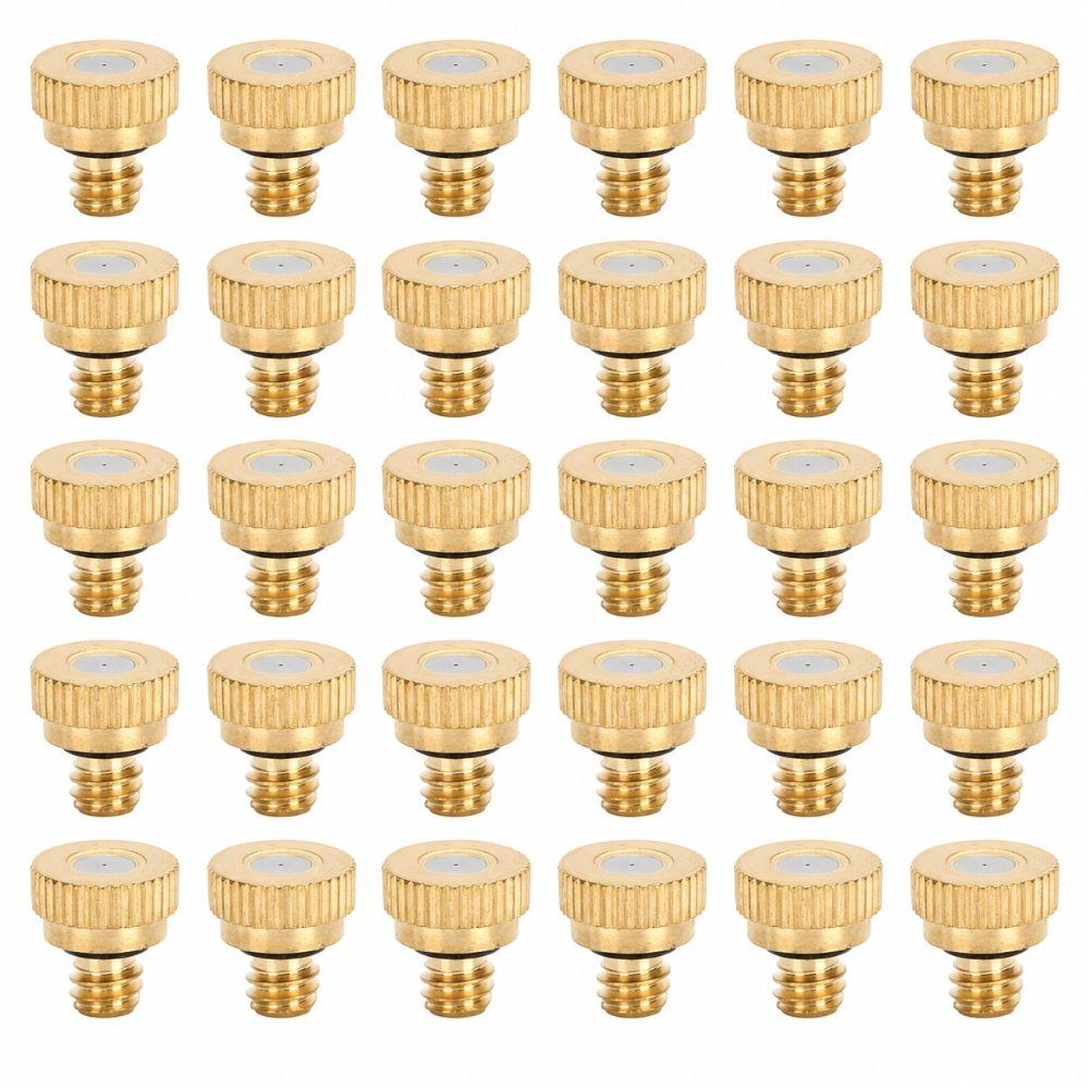 30pcs 0.2mm Orifice Sprayer Nozzle 10/24 UNC Misting Sprinkle Cooling Nozzles Backyard Cooling 0.2 mm Orifice
