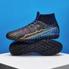 Youth Adult New Quality Shock Absorption Anti-skid and Wear-resistant High Top Short Spike Outdoor Football Shoes and Sports Shoes