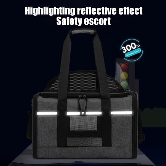 Mesh Cat Carrier Bag Pet Travel Tote with Adjustable Shoulder Strap Breathable Pet Carrier Cross Body Bag for Small Dogs Cats