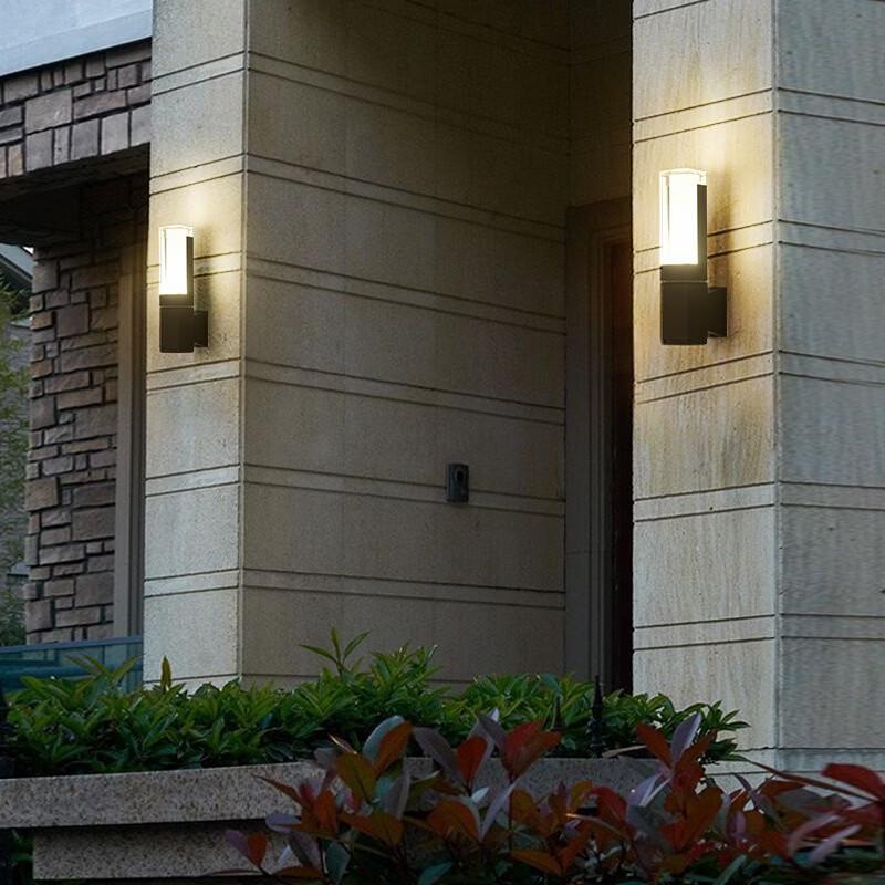 Modern Black Wired Outdoor Wall Sconce