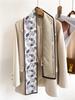 Tassel-decorated Suit Necktie Belt Small Strip Headband Silk Scarf Women's Double-sided Printed Narrow Thin Scarf