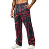 Men's Loose Wide Leg Cargo Jogger Pants with Pockets Halloween Print for Casual Outdoor Wear