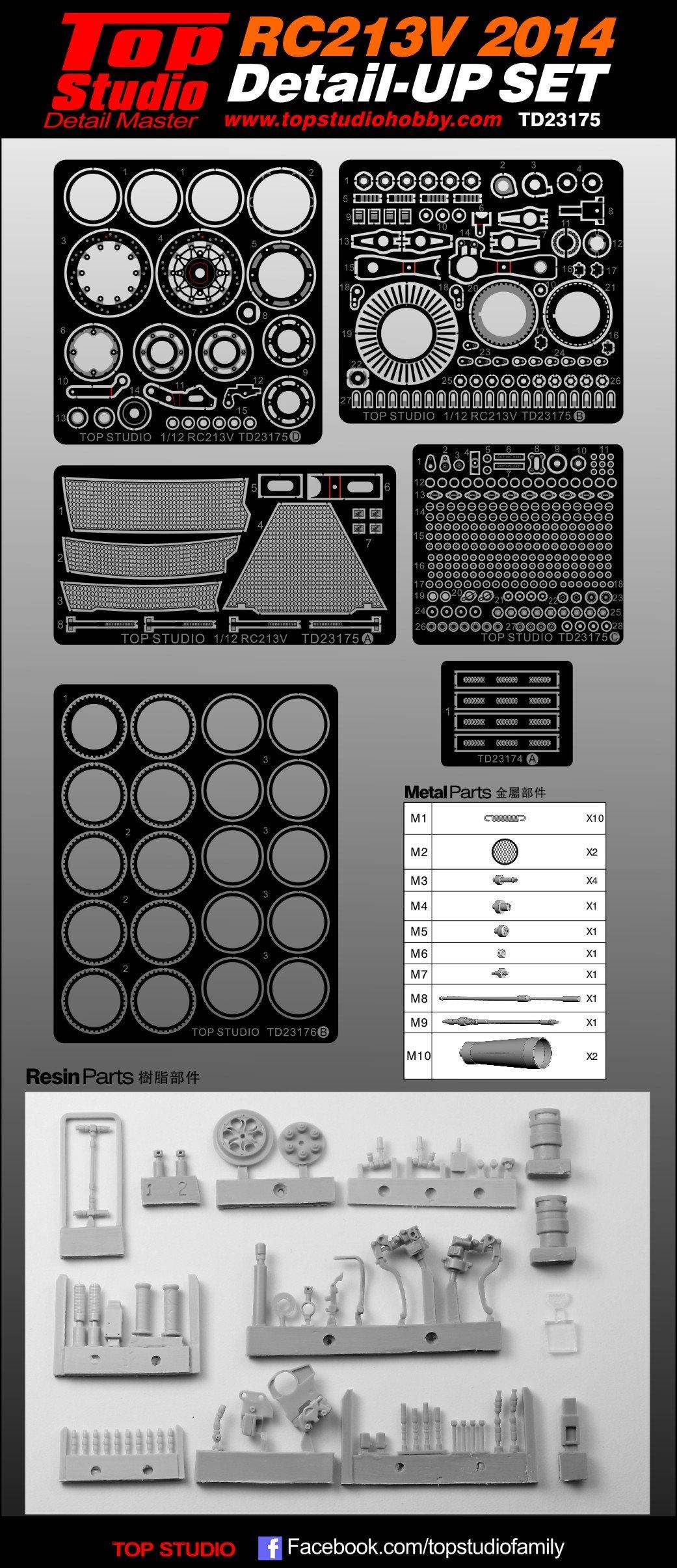 

Top Studio Honda RC213V 2014 Detail Up Set TD23175 1/12