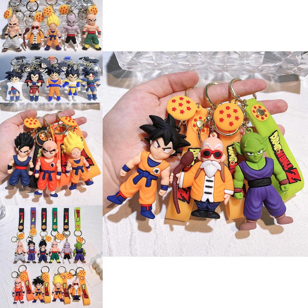 Adorable Dragon Ball Keychain Anime Car Bag Charm Silicone Birthday Gift