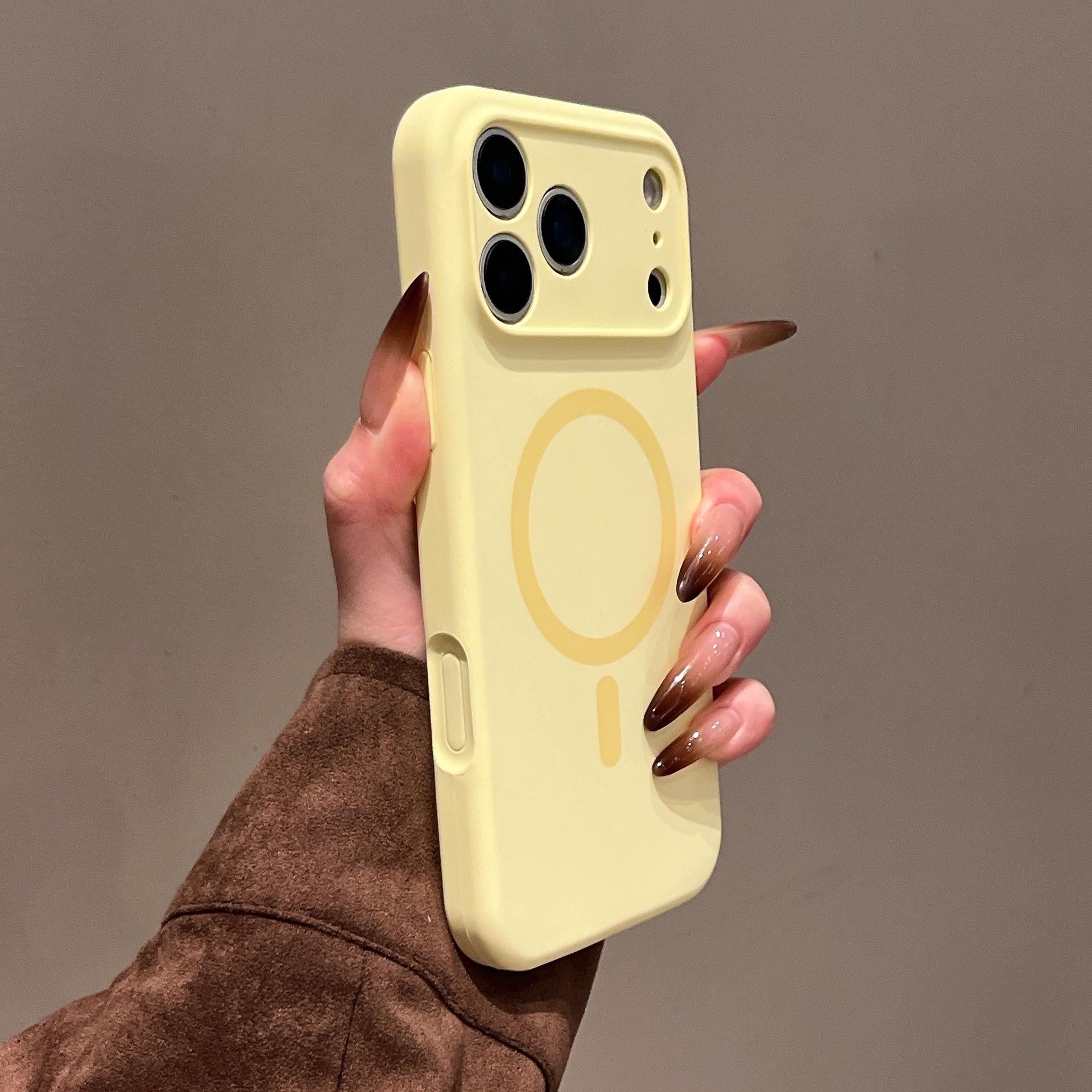 Apple 17 ProMax Liquid Silicone Magnetic Case with Full Lens Protection iPhone 17 Air