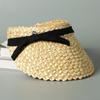 Handmade Straw Empty Top Hairpin Straw Hat Women's Summer Travel Versatile Internet Celebrity Headband Cap Beach Sun Hat