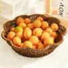 Retro Woven Imitation Rattan Fruit Plate  Wedding Candy Flower Storage