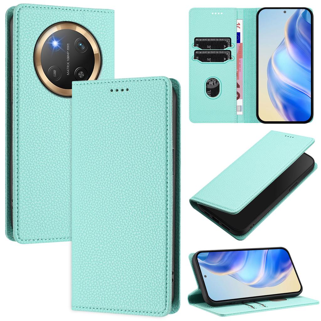 For Honor Magic7 Lite 5G/X9c 5G/X60 Pro 5G Wallet Case RFID Blocking Litchi Texture Leather Mobile Cover