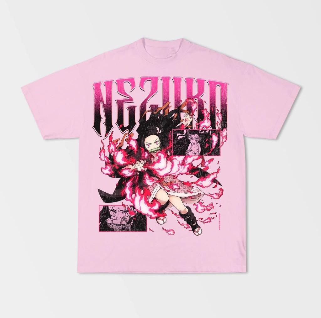 Japanisches Anime-Printmuster T-Shirt Lässig Locker Streetwear Sport Baumwoll-Top Rundhals Unisex Bequemes Oberteil