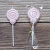 Single Bow Candle Beautiful Cake Decoration Plug-in Pink and White Cartoon Lollipop Birthday Candle