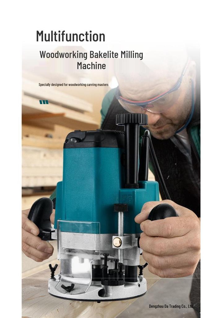 High-Power Multi-Functional Router: Industrial-Grade Bakelite Milling, Woodworking Engraving, Trimming, and Grooving Machine. Electric Tools.