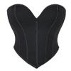 JYL TS Black Matte Patterned Strapless Women's Sexy Palace Top