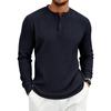 Men S Casual Loose Knit Long Sleeve Henley Shirt