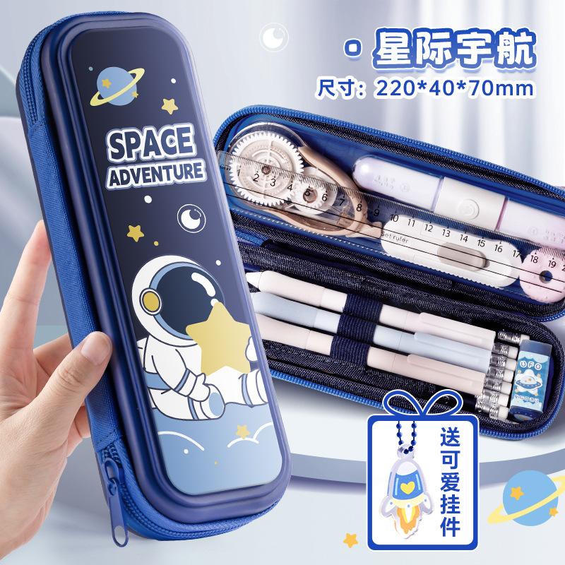 Cartoon-Federmäppchen für Kinder Stressabbau-Federmäppchen für Grundschüler Große Kapazität für Erstklässlerinnen zur Erleichterung der Last