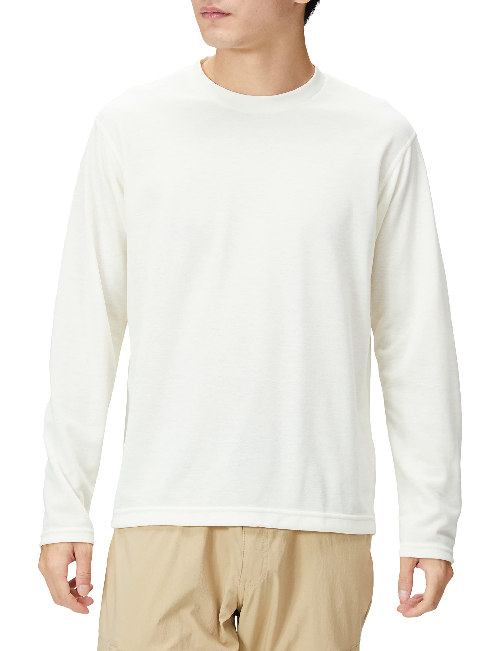 

Mizuno Breath Thermo Inner Crew Neck Long and Pristine Size L Shirt, Sleeve, Moisture-Wicking Heat-Generating, Men s White, (B2MA2501)