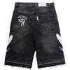 RogueWave Harajuku Street Hip-Hop Casual Loose Straight Jeans Herren Amerikanisch Y2K Buchstaben-Print Mode Vielseitige Denim-Shorts Damen