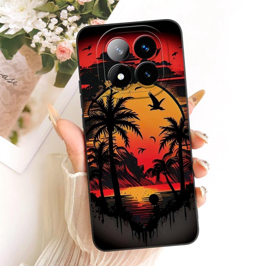 For Xiaomi Redmi Note 14 Pro Plus Case 14Pro 4G Soft Silicone Cover flower Cherry Phone Case For Redmi Note14 14Pro+ Coque Funda