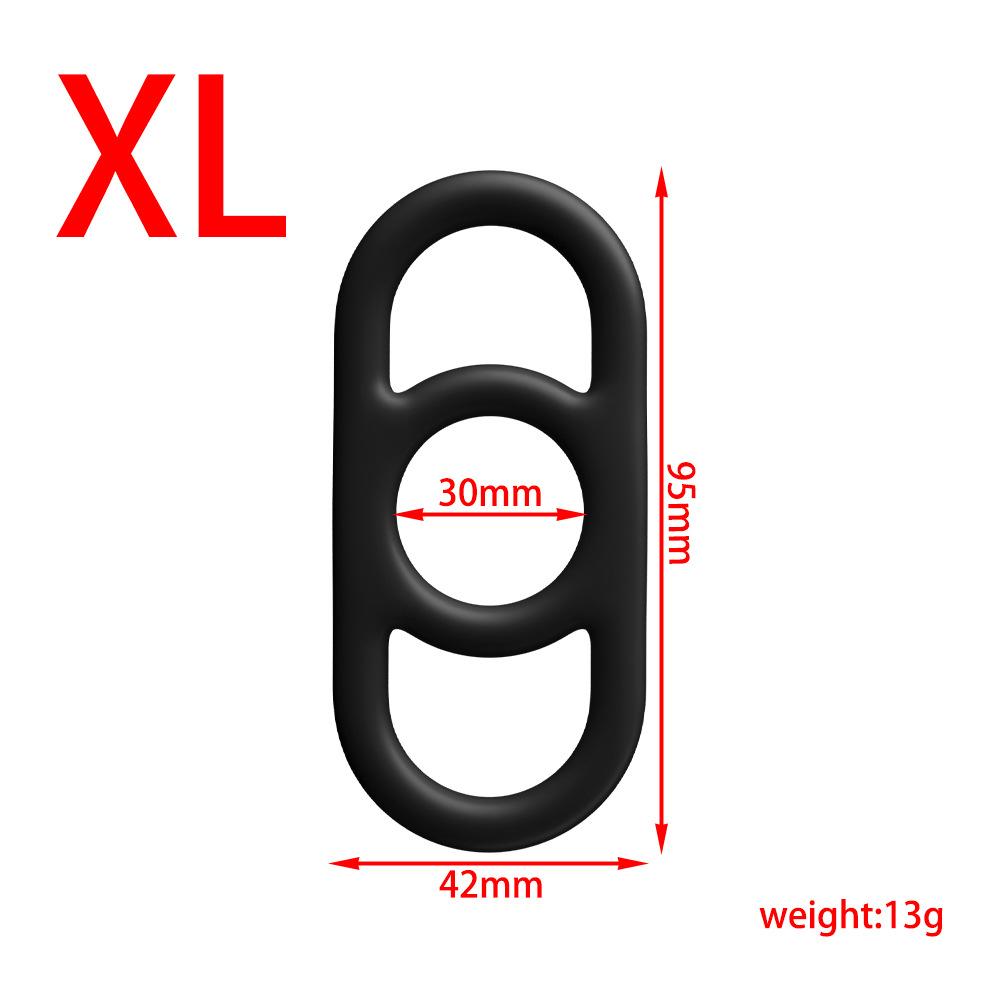 Silicone Semen Lock Ring Triple Lock Male Penis Ring Reusable Delay Ejaculation Lasting Scrotum Lock Ring Sex Toys