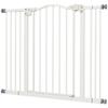 Extendable Dog Gate with 4 Adjustable Screws, Metal and Plastic, 74-100x78 cm, White