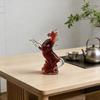 Faux Crystal Horse Statue Small Hand Blown Glass Horse Chinese Feng Shui Figurine Collectible Animal Sculpture for Home Office Desk Table Decor