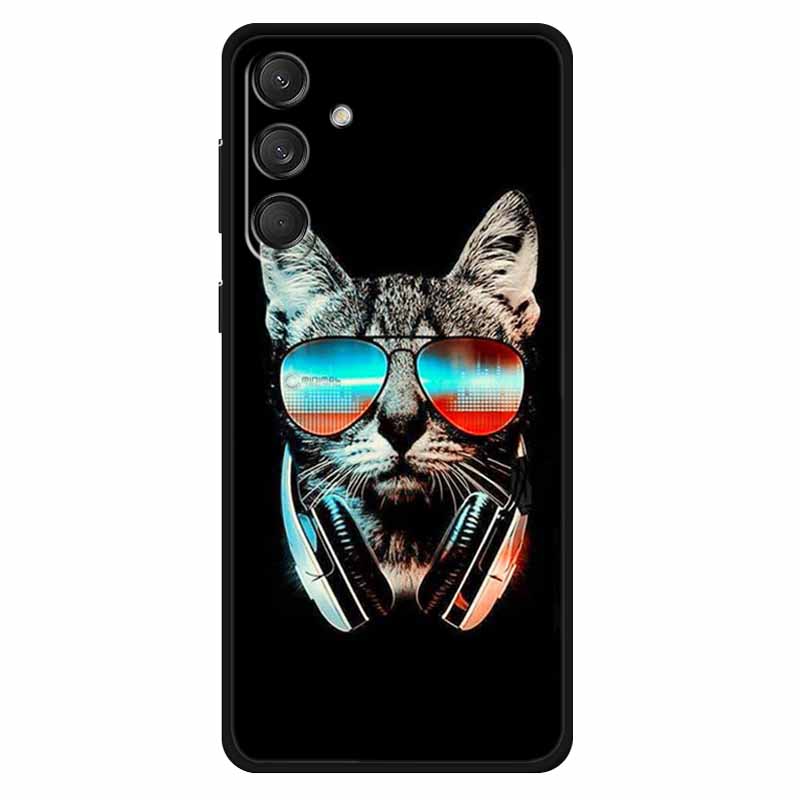 For Samsung M55 5G Case Soft Silicone Lovely Cat Fashion Phone Cover For Samsung Galaxy M55 Cases Bumper on for GalaxyM55 Lion
