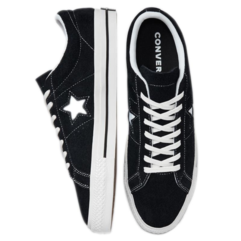 Converse One Star Retro Non-slip Wear-resistant Lightweight Low-top Skate Shoes Unisex Black