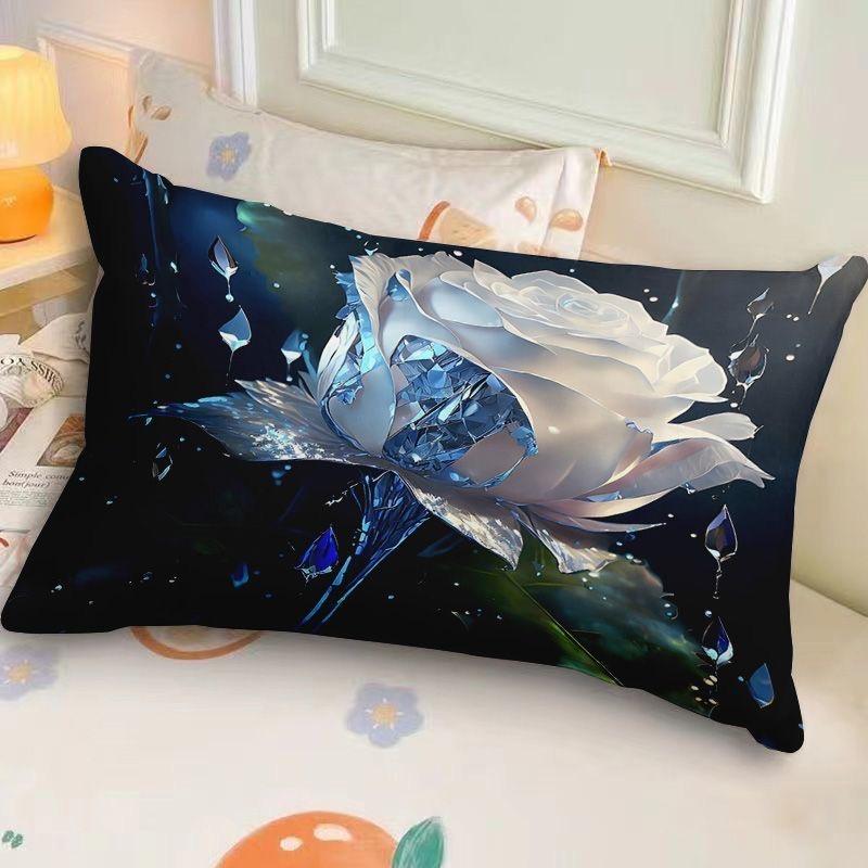 Rose Sofa Rectangular Throw Pillow Light Luxury Retro Living Room Cushion Cover Bay Window Throw Pillow