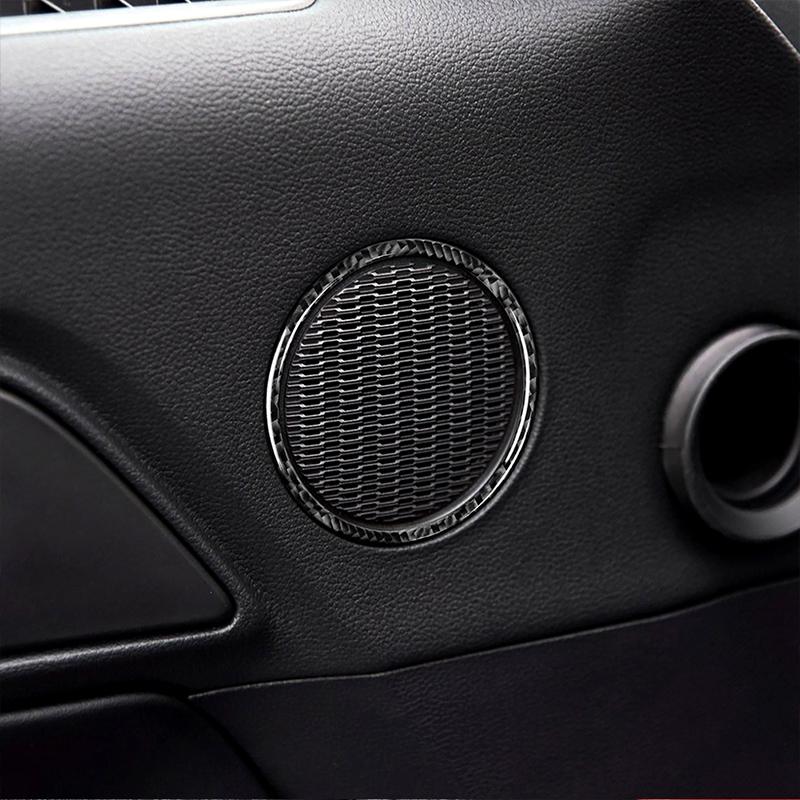 

For Ford Mustang 2015-2019 With Navigation System Black Car Interior Decoration Protection Carbon Fiber Sticker