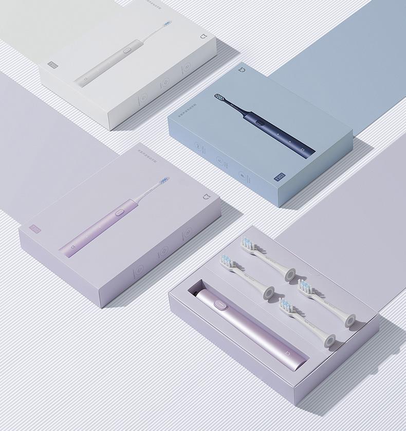 Mijia T302 Schallzahnbürste: Wasserdicht, Induktives Laden mit 4 Bürstenköpfen, Ideal für Studenten.