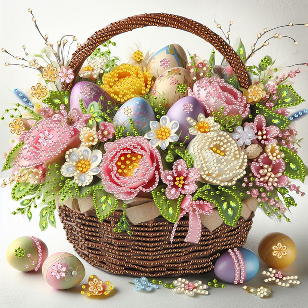 Easter Special Shaped 5D DIY Partial Drill Diamonds Paintings Gem Art for Adults DIY Gift Home Decor Crystal Diamond Art 30x30cm