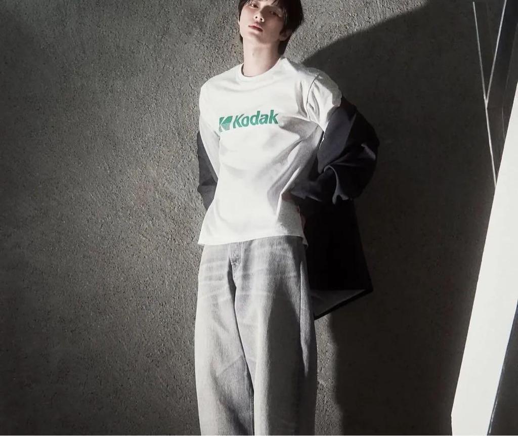 [USED] TXT Beomgyu wears KODAK logo T-shirt *S size