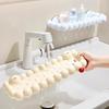Suction Cup Storage Rack Waterproof Bathroom Rack Wall Mounted Storage Shelf Push-to-Lock Vacuum Seal Organizer Shelf for Kitchen Bathroom