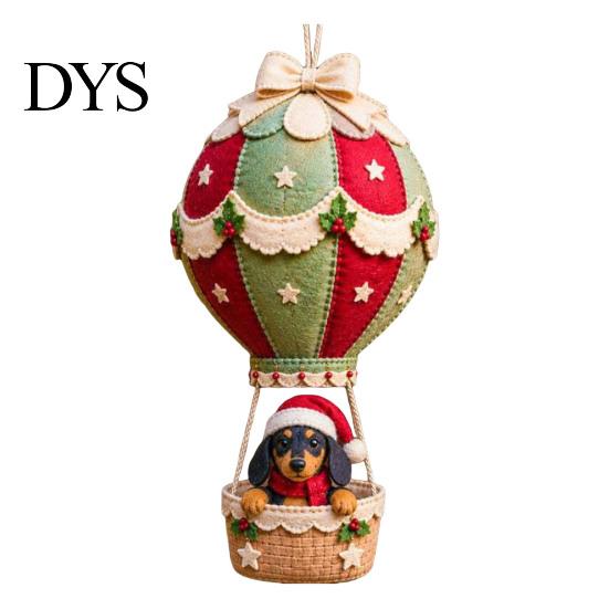 Weiche Stoff Bastelbedarf Weihnachten Heißluftballon DIY-Set, 3D Filz Hängende Dekoration Nähen Nikolaus Projekte für Erwachsene Schneemann Rentier