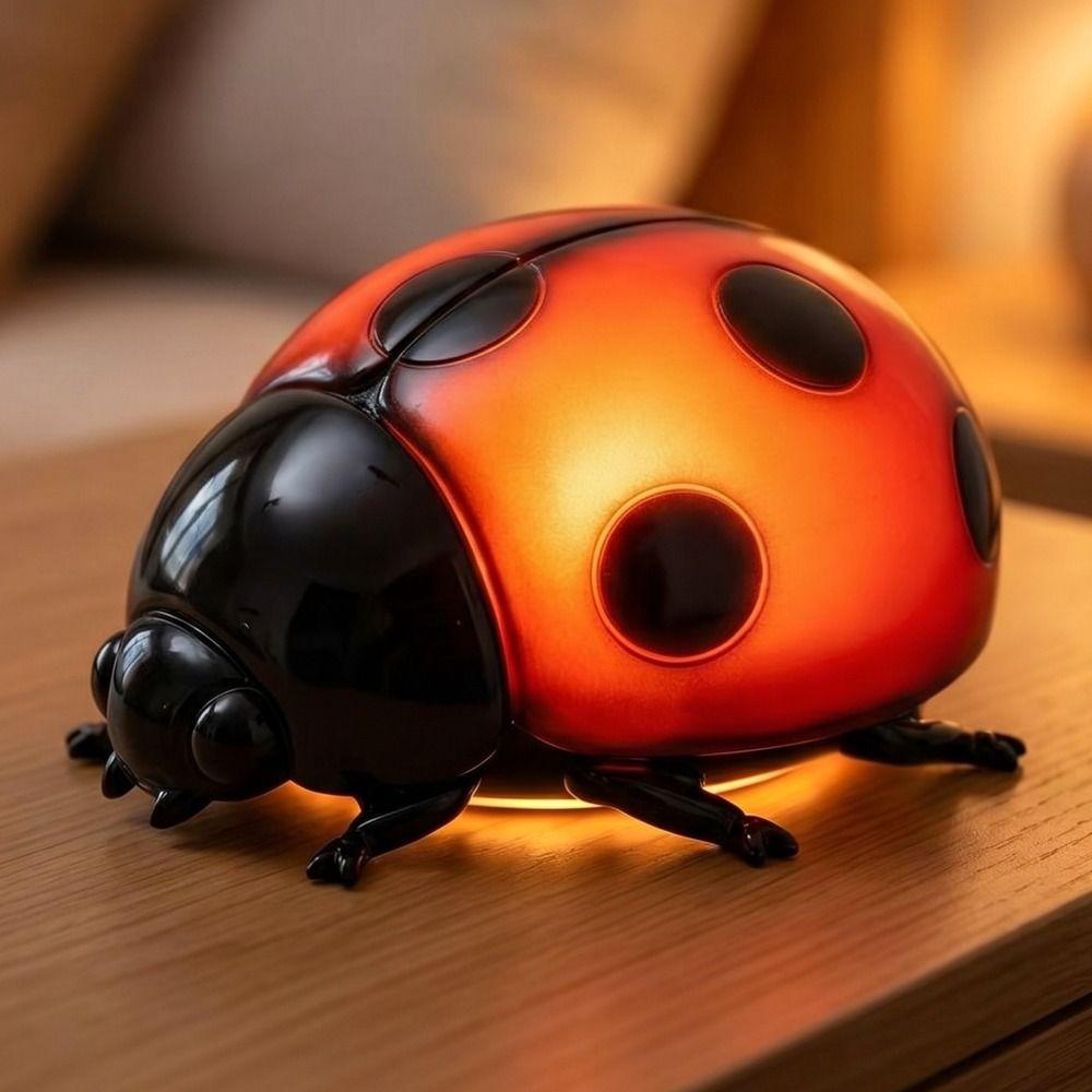 LED Glow Glowing Ladybug Night Light Rare Decorative Item Gift for Kids/Adults
