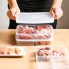 Divided Food Organizer Box PP 4 Compartment Refrigerator Food Storage Freshness Keeper Box for