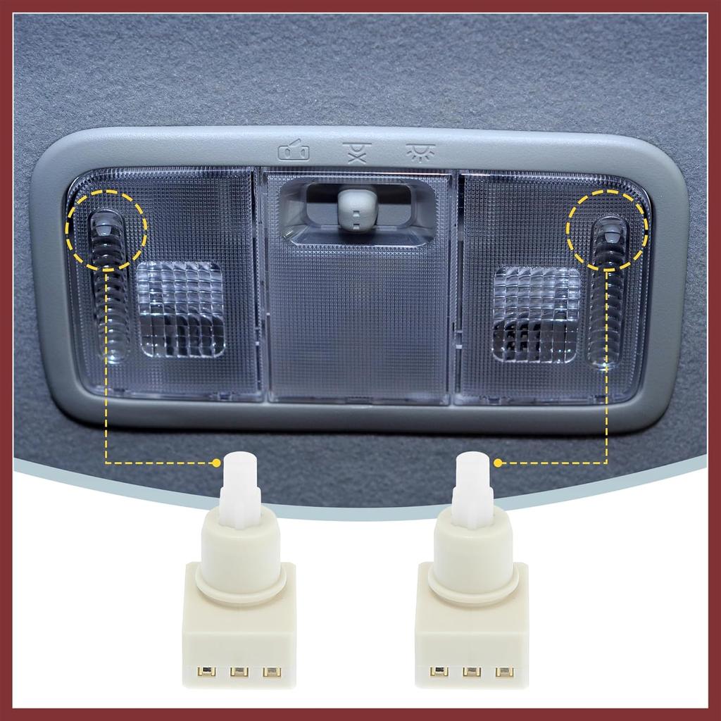 2Pcs Dome Lamp Switch 34404-SDA-A21 34404-SDA-A22D3 924-798 Roof Map Light Overhead Lights for Honda CR-V Odyssey Accord Pilot Ridgeline for Ram 1500