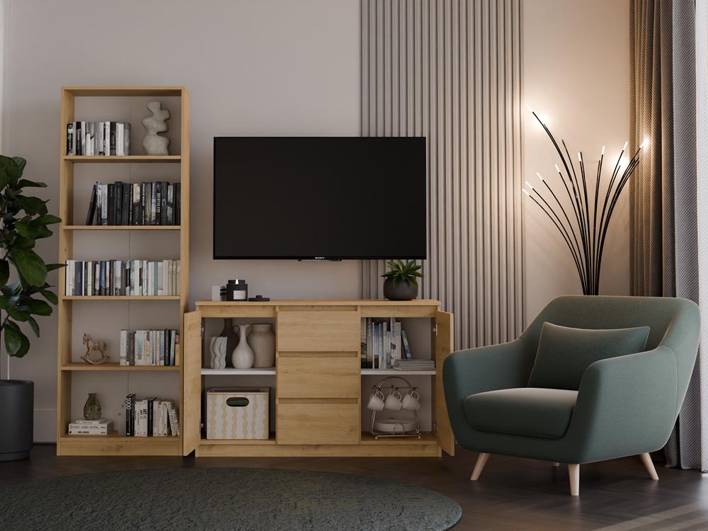 Chest Of Drawers 2D3S 120Cm Artisan Oak Doors Living Room