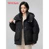 YAYA Women's Korean Style Short Hooded Down Jacket
