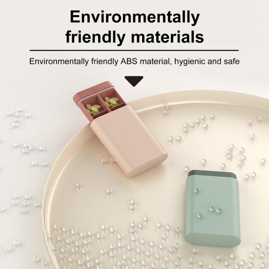 6 přihrádek Obdélníkový box na léky Organizér na pilulky Prachotěsný Kompaktní Přenosný Malý Vzduchotěsný Pouzdro na přenášení pilulek Držák na tablety