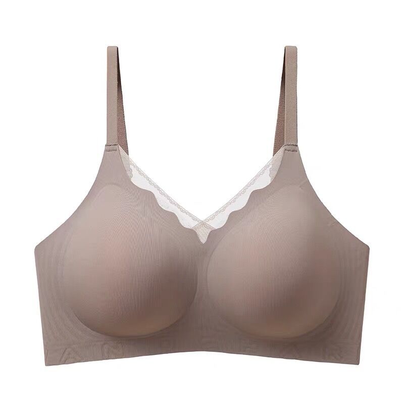 Summer Ice Skin Seamless Latex Breathable Hole Underwear Women Comfortable Seamless Soft Support% Latex Jelly Bra Women