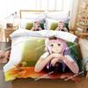 Kaguya-sama Love Is War Bedding Set Cartoon Anime Three-piece Set Adult Kid Bedroom Duvetcover Sets 3d Print Anime Kawaii Girls
