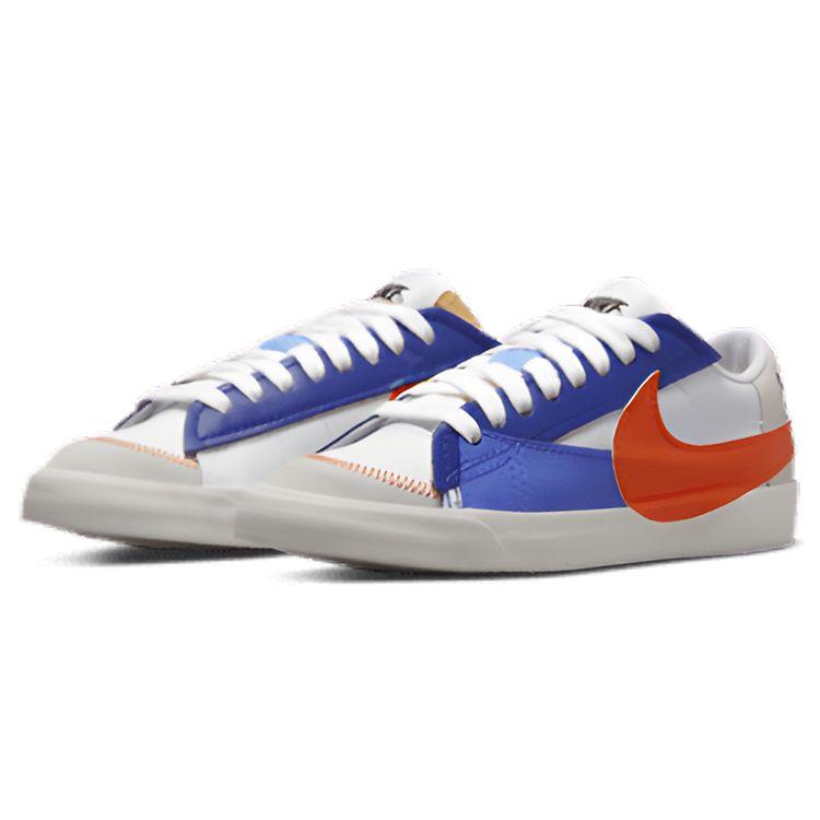 Nike Blazer Low 77 Jumbo Deep Royal Safety Orange Men Sneakers White Safety-Orange-Sail-Deep-Royal-Blue-Medium-Blue DV9122-181