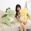 Happy Sitting Dinosaur Plush Toy Green Yellow Plushies Doll Sofa Cushion Nap Pillow Soft Cute Soft Kids Toys Gifts Home Decor