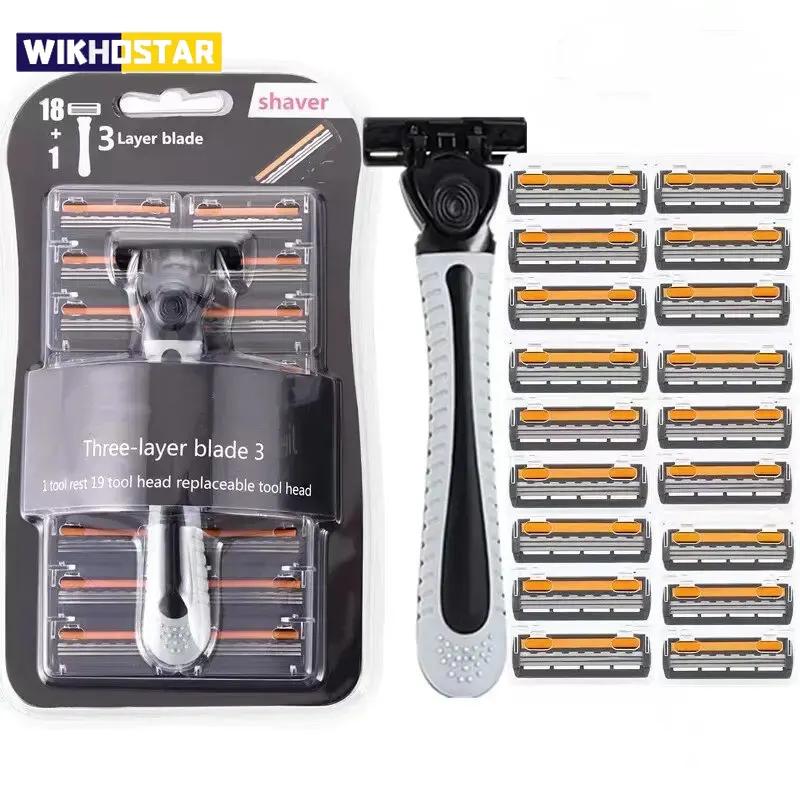 Rasierer Brandneues Design Herrenrasierer Rasierer Dreischichtiger Rasierer Wiederverwendbarer Rasierer Importierte Klinge Multitool Kopfwechsel