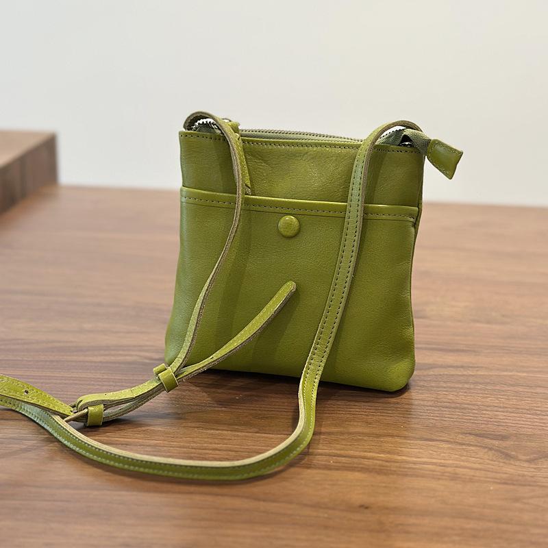 Johnature Small Bag Casual Mini Genuine Leather Phone Bag Versatile Women's Shoulder Crossbody Bags